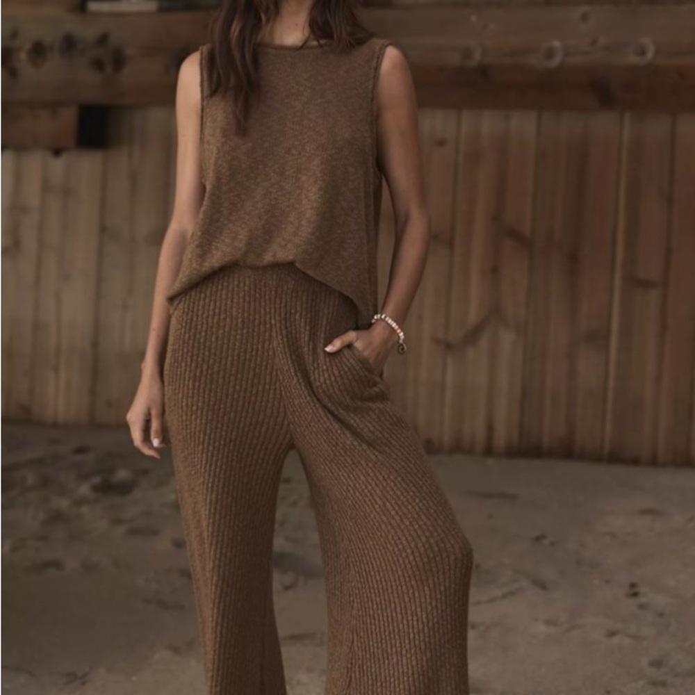 NWOT FREE PEOPLE Adelaide Sweater Set x Brown - size Small